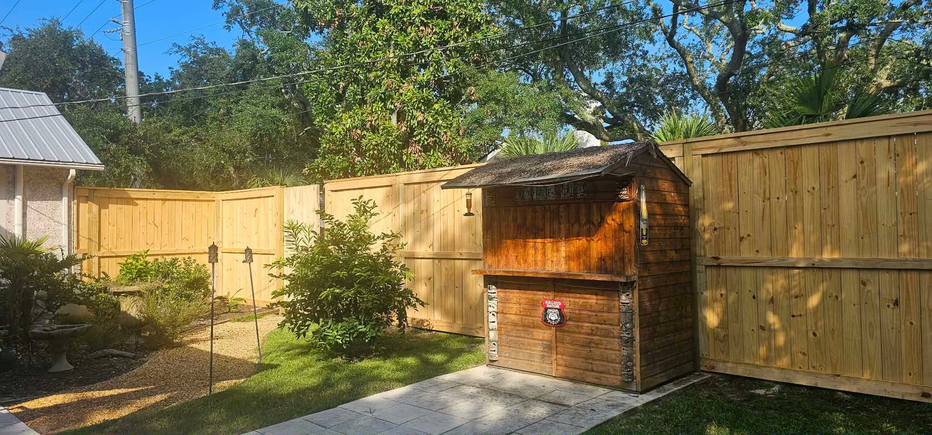 fence installation site